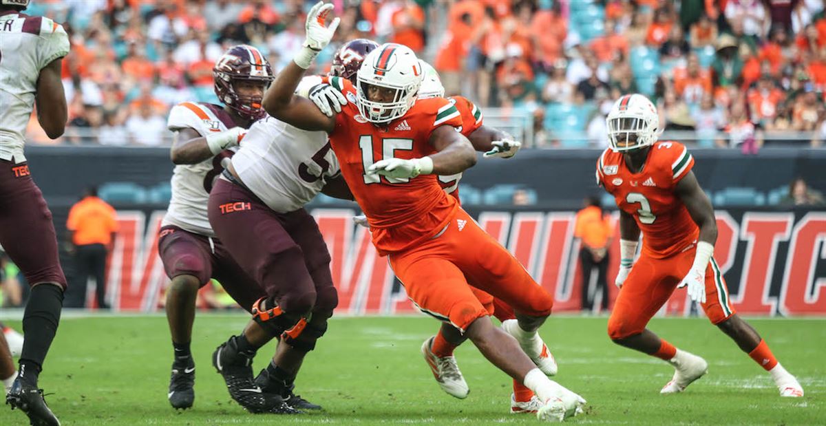 Bills upgrade pass rush by drafting Miami's Rousseau 30th